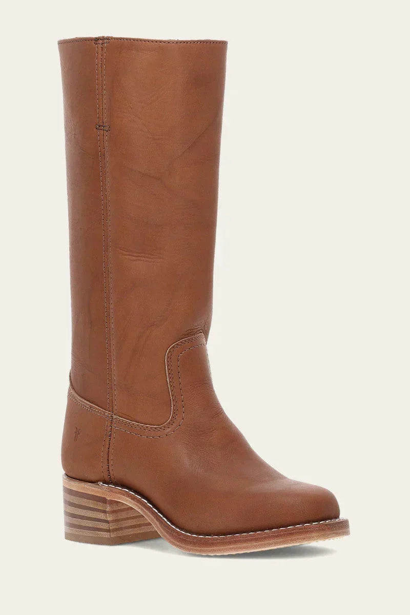 Women's Elegant Mid-Calf Stacked Block Heel Boots 5