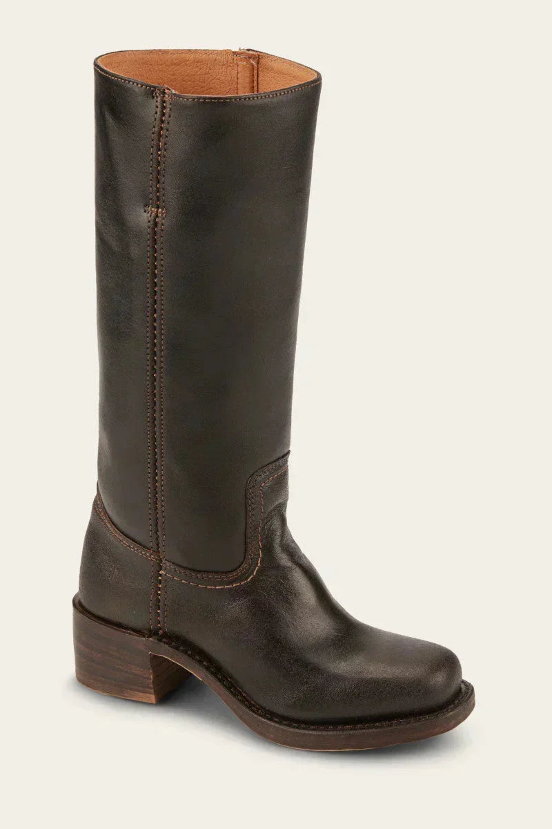 Women's Elegant Mid-Calf Stacked Block Heel Boots 6