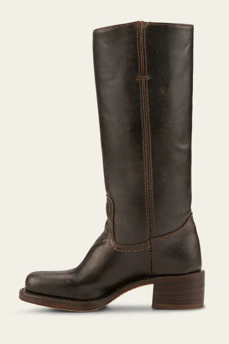 Women's Elegant Mid-Calf Stacked Block Heel Boots 8