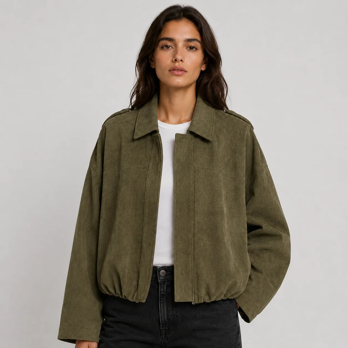 Women's Elegant Structured Notched Collar Jacket