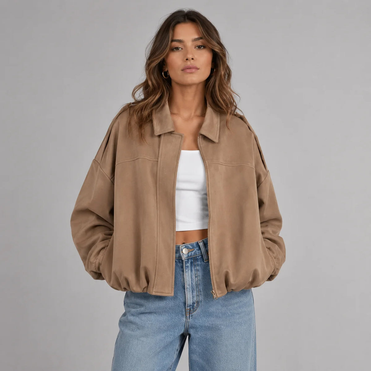 Women's Elegant Structured Notched Collar Jacket