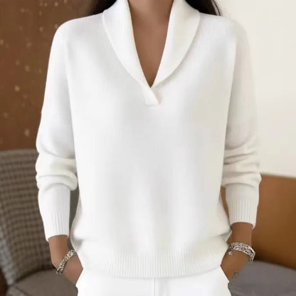 Women's Elegant V-Neck Relaxed Fit Sweater 5