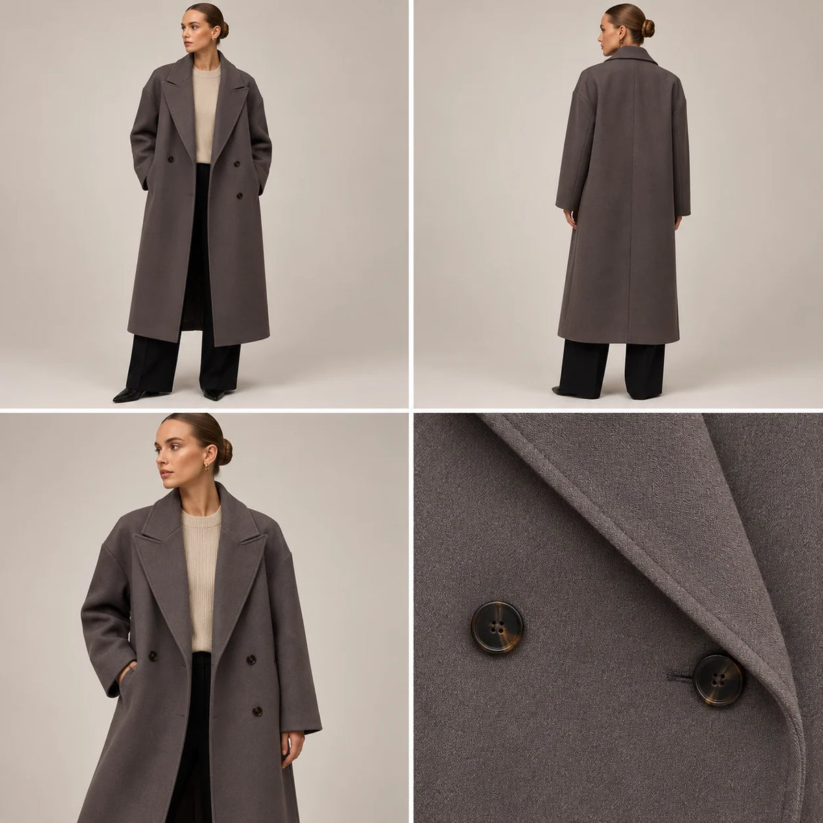 Women's Oversized Double-Breasted Spring Coat 2
