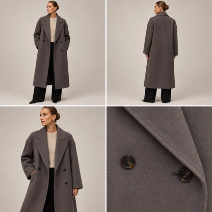 Women's Oversized Double-Breasted Spring Coat 2
