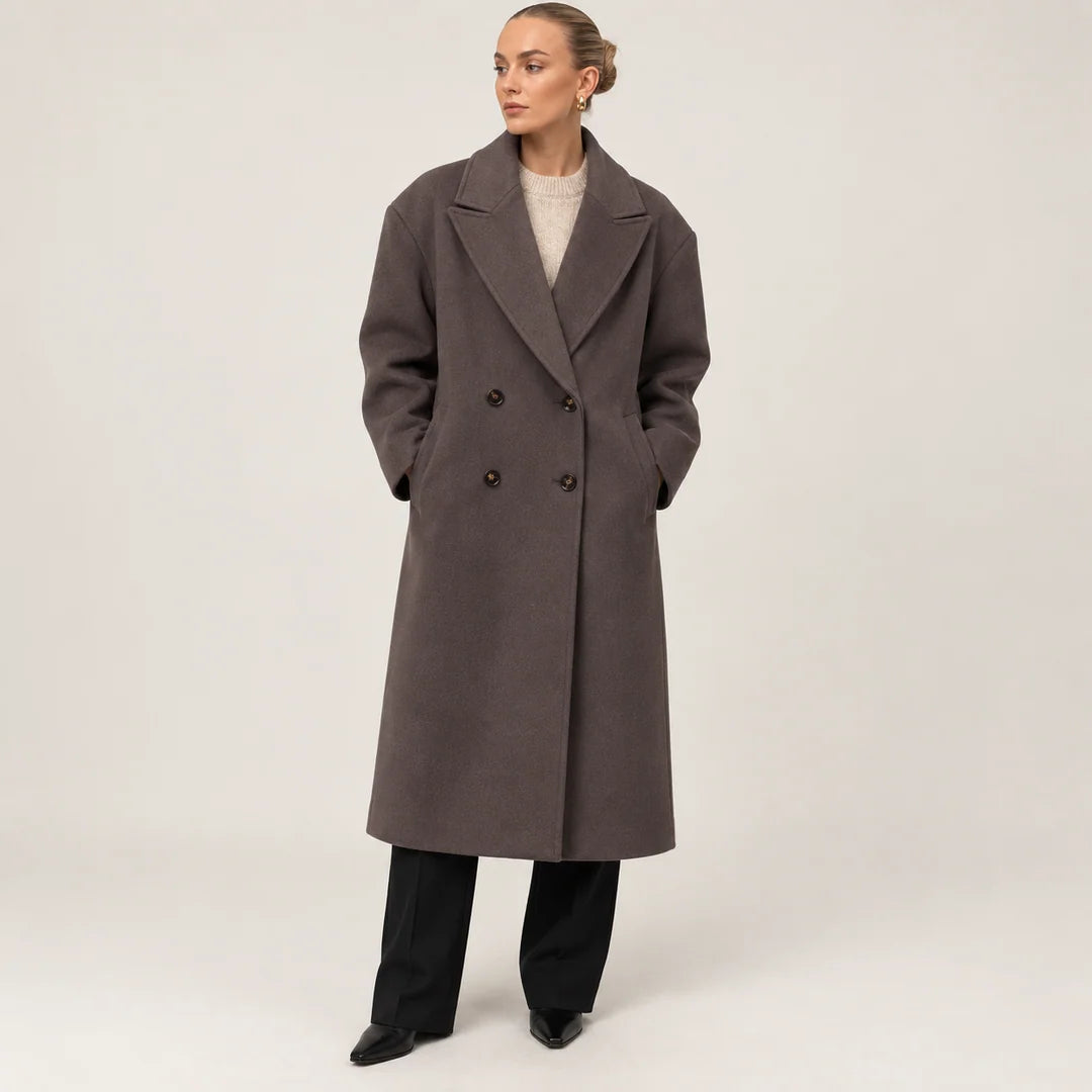 Women's Oversized Double-Breasted Spring Coat 3