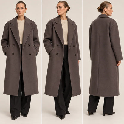 Women's Oversized Double-Breasted Spring Coat 7