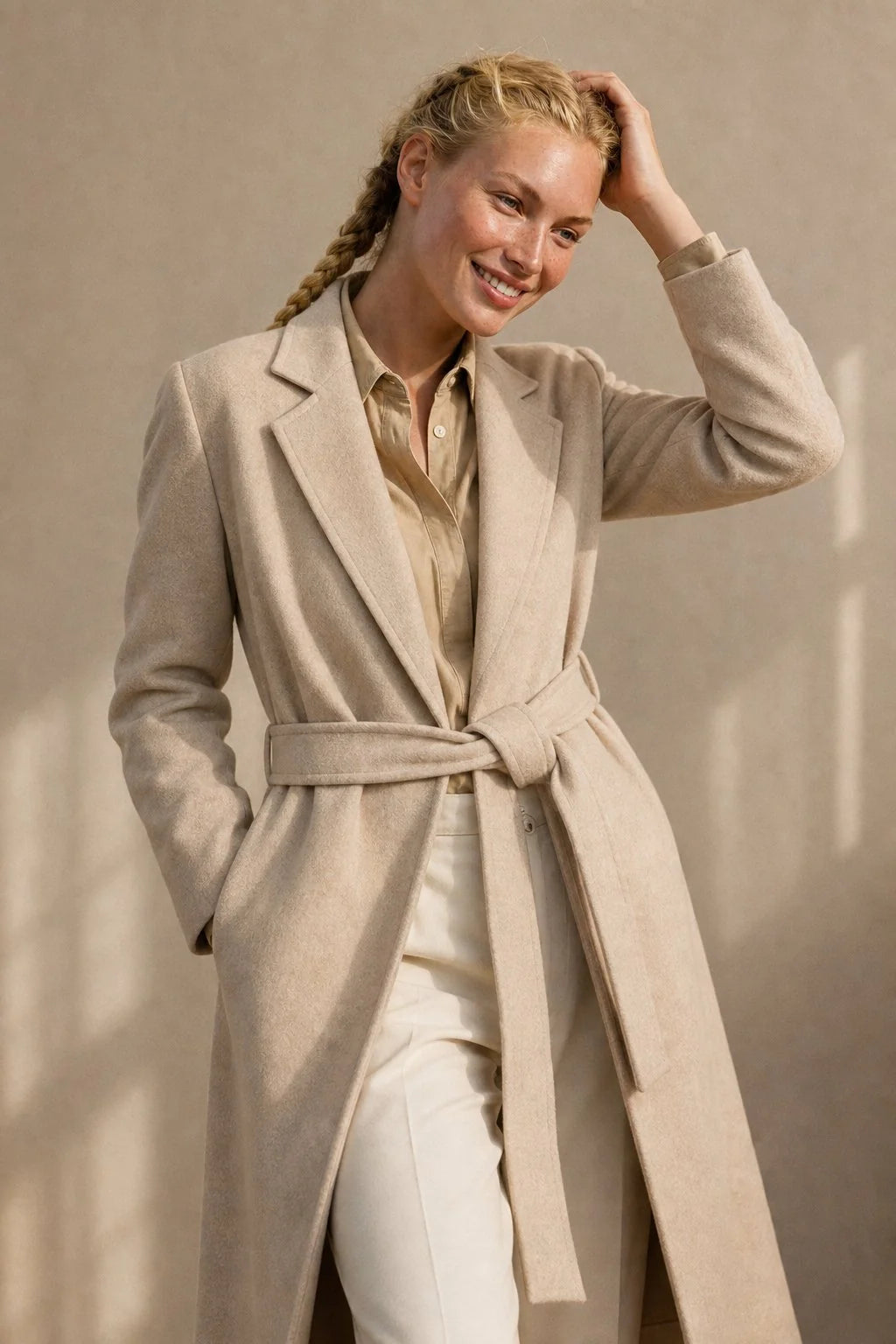 Women's Tailored Belted Midi Winter Coat 2