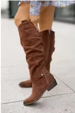 Women's Comfortable Knee High Side Zipper Boots